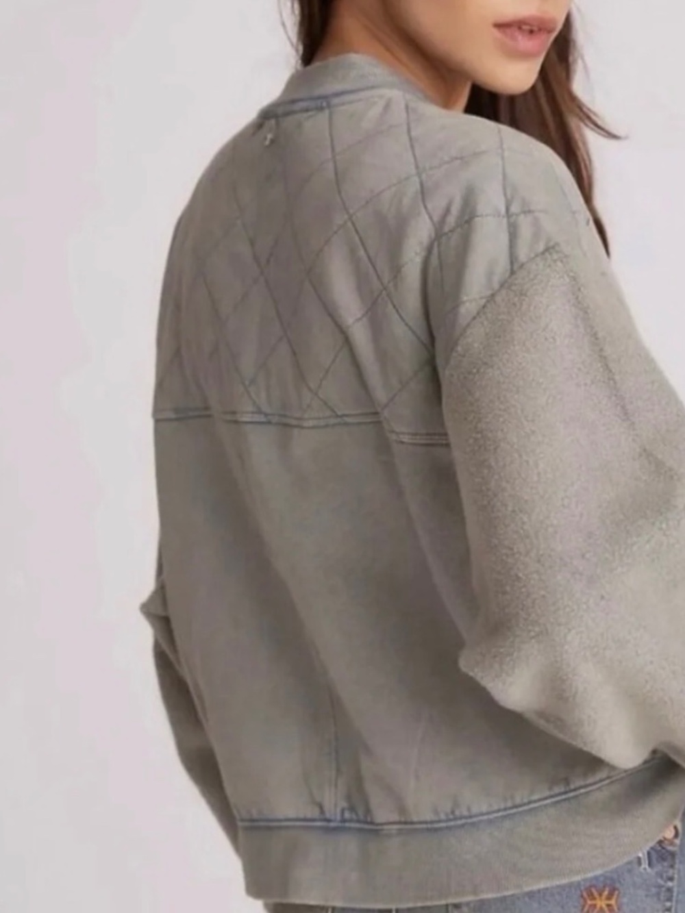ANTHROPOLOGIE - PILCRO QUILTED BOMBER JACKET - M - Picture 2 of 5